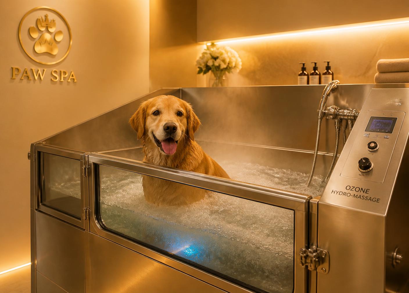Ozone spa treatment at Dog Beauty by Sylvia